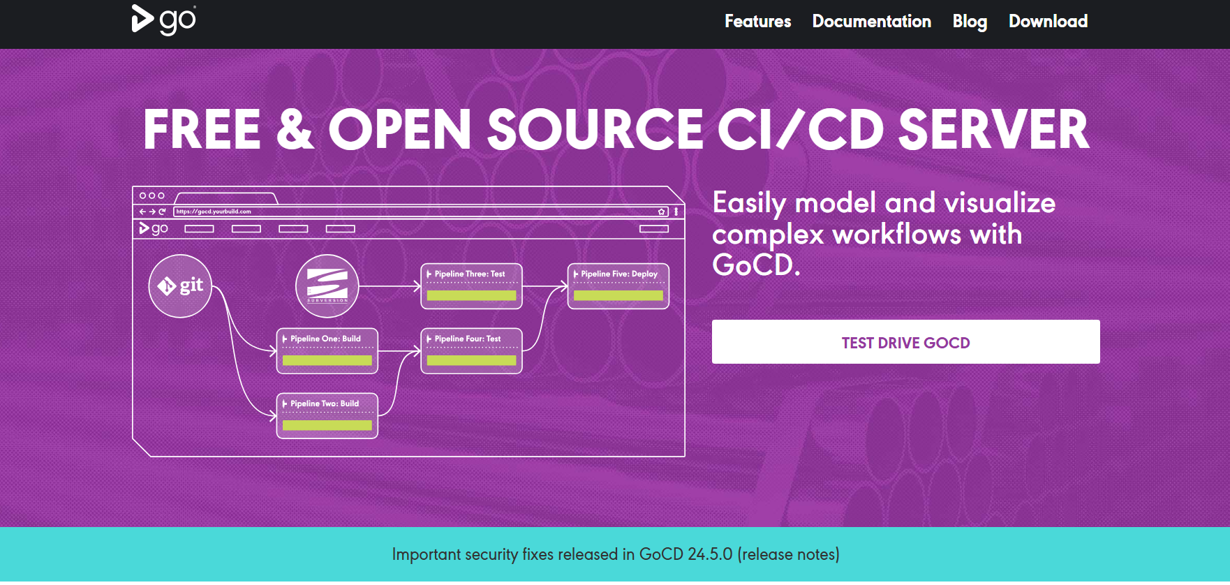 gocd homepage